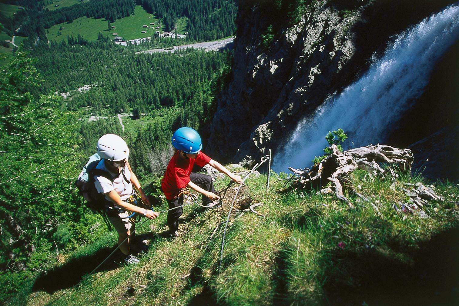 Mother and daughter on route to the top.