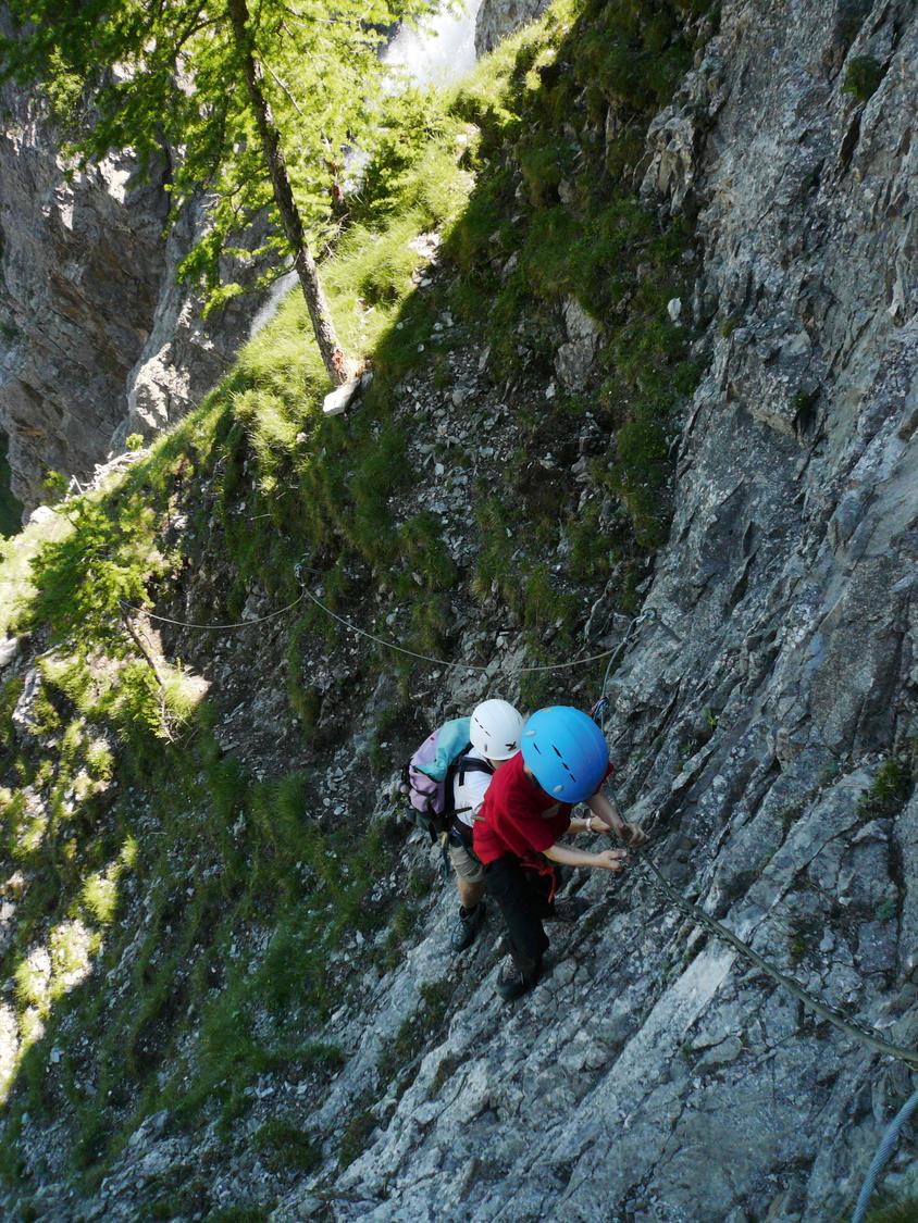 Steep sections in the lower part.