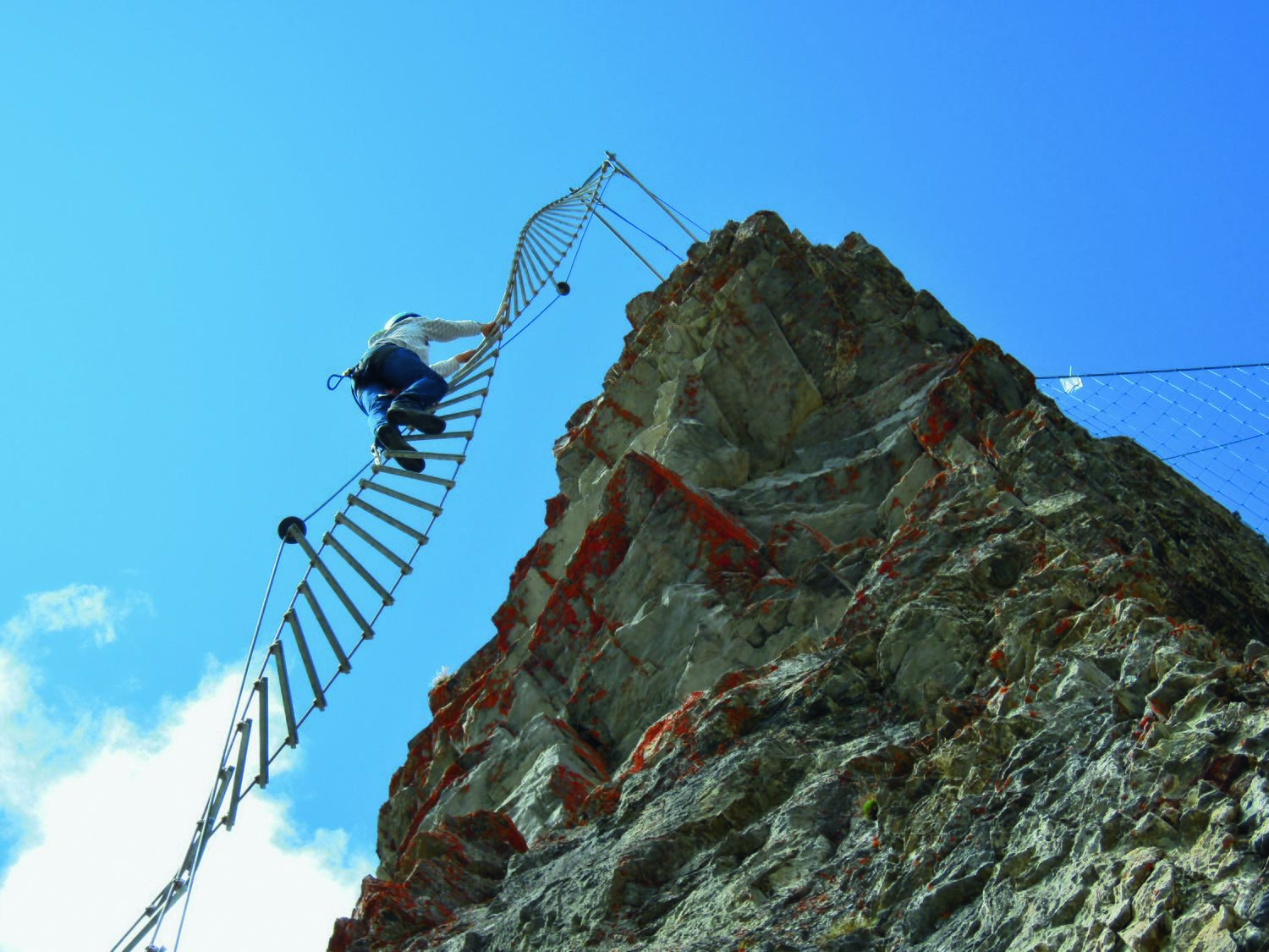 The crazy spiral ladder, roughly half way through the course.