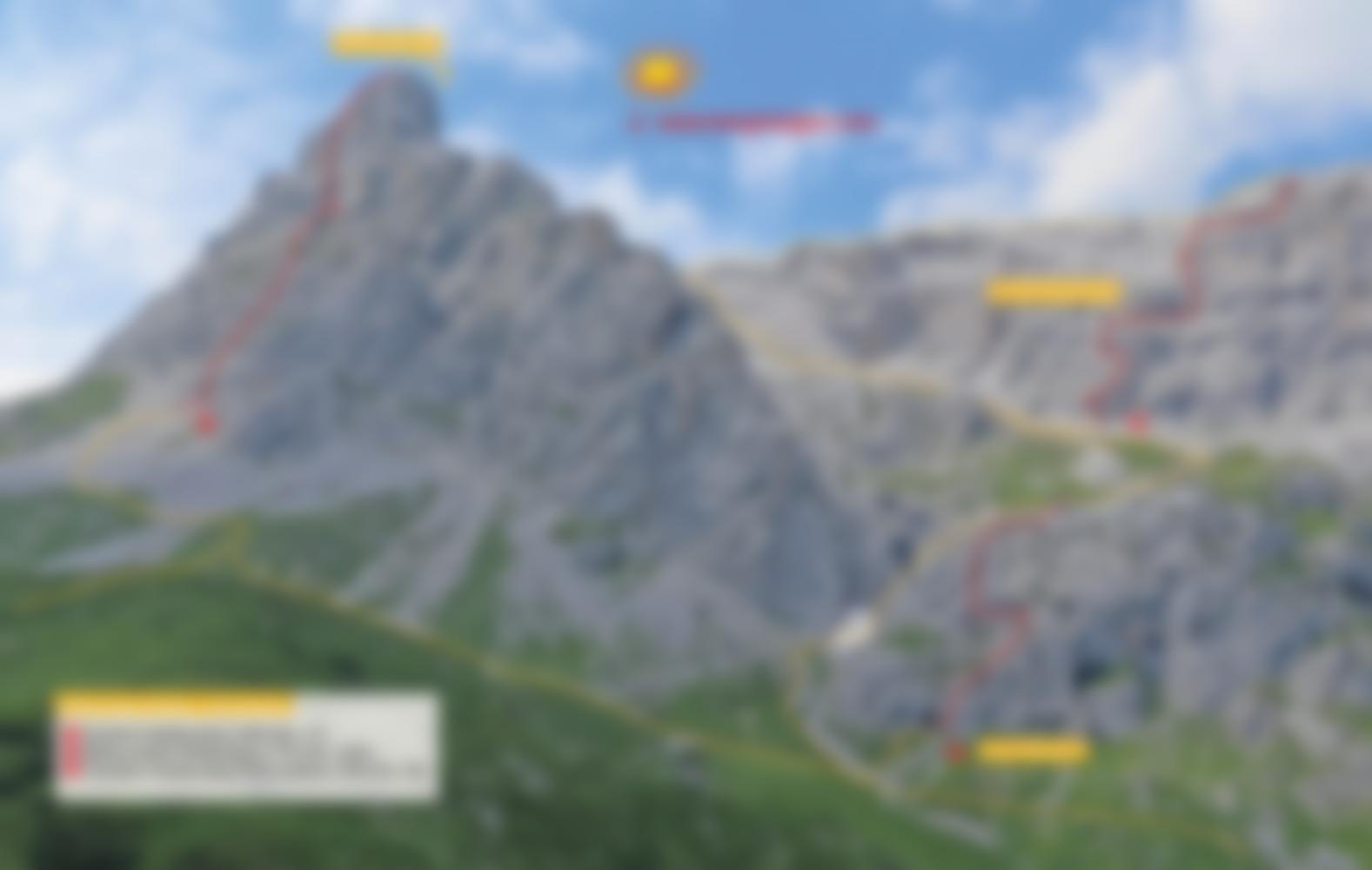 Übersicht Sulzfluh Klettersteige, Der Familien-Klettersteig Partnunblick ist rechts unten, Foto: Andreas Jentzsch
