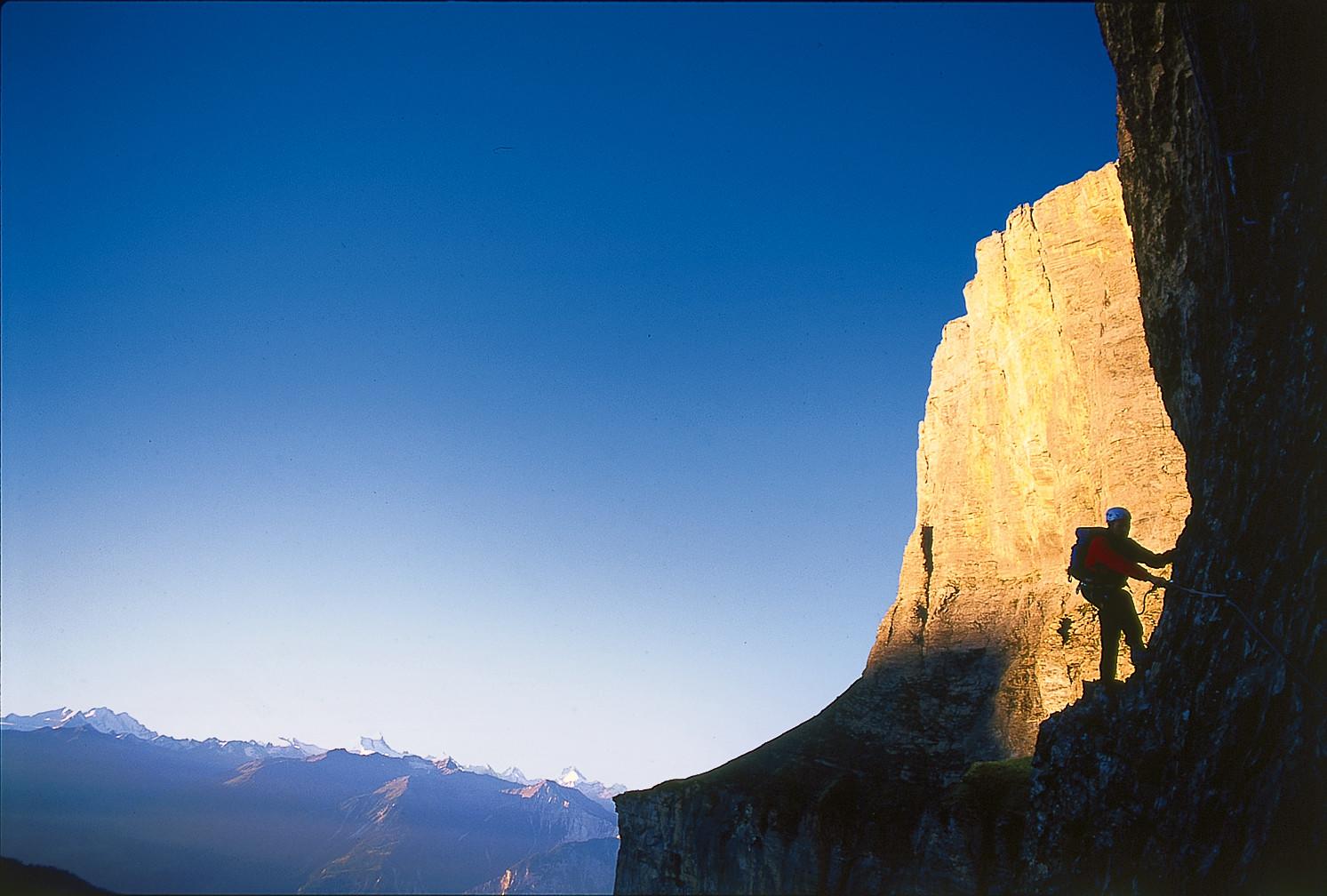 On the longest via ferrata of Switzerland.