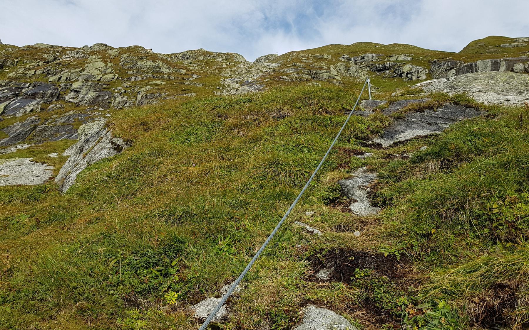 Zwischenteil im Klettersteig Punteglias.