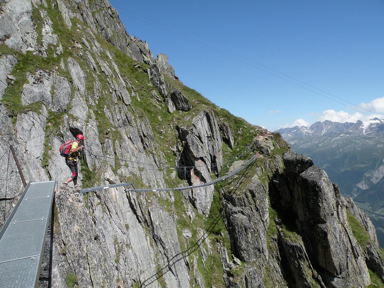 First dare: the wobbly suspension bridge.