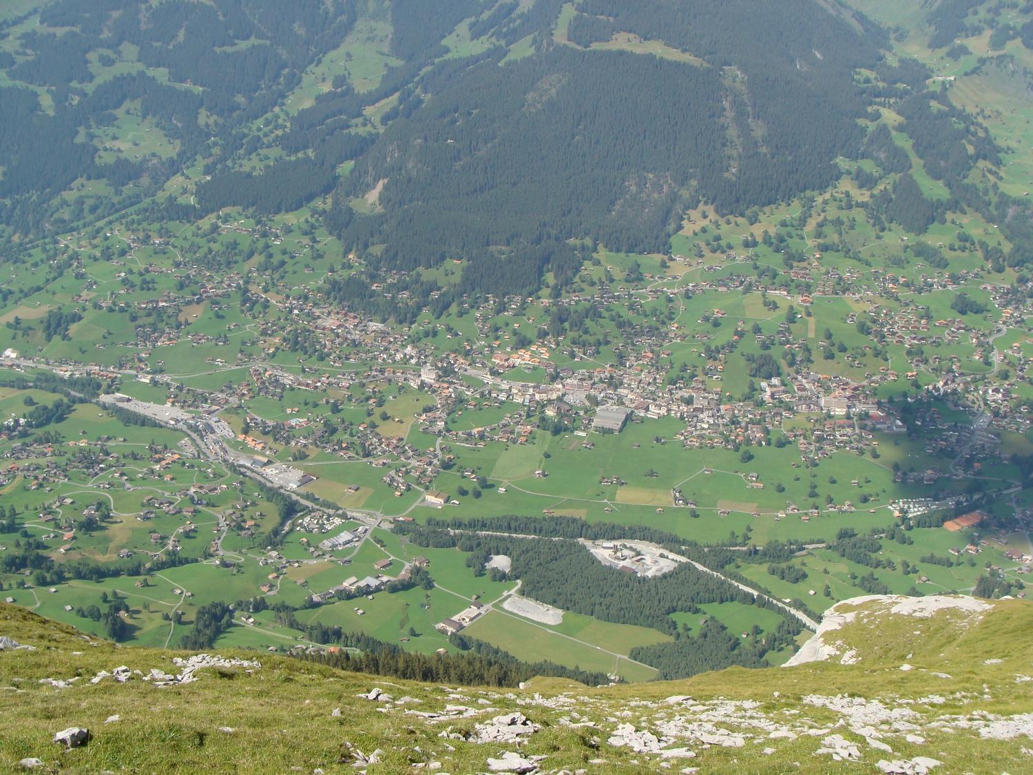 View down to Grindelwald