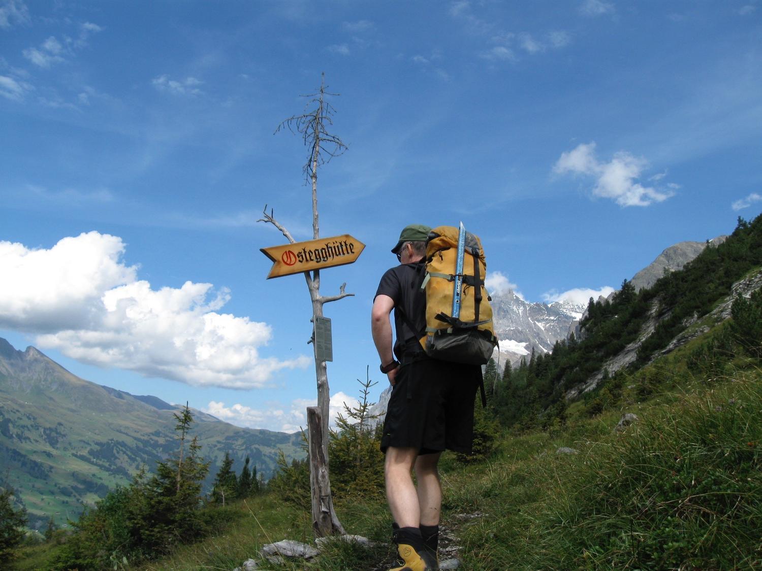 Turning for the Ostegghütte.