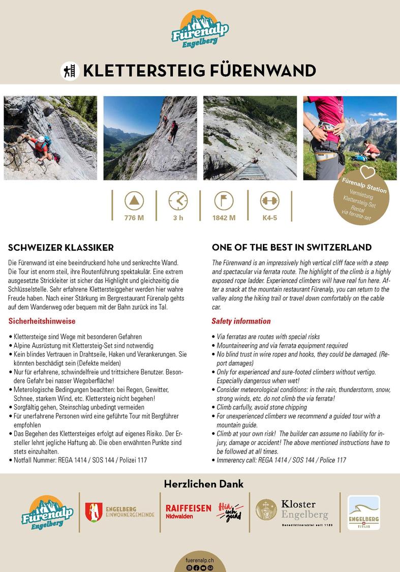 Info Via ferrata della Fürenwand