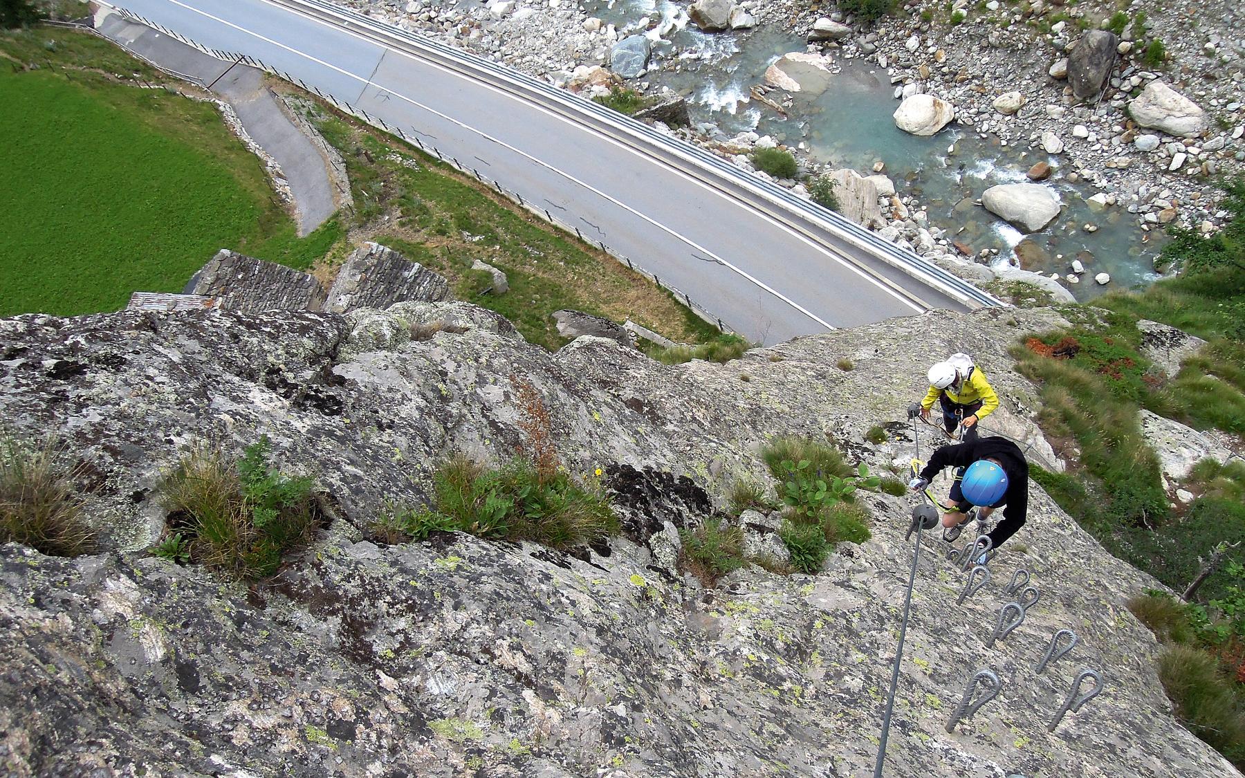 The Simplonpass road viewed from an unusual angle.