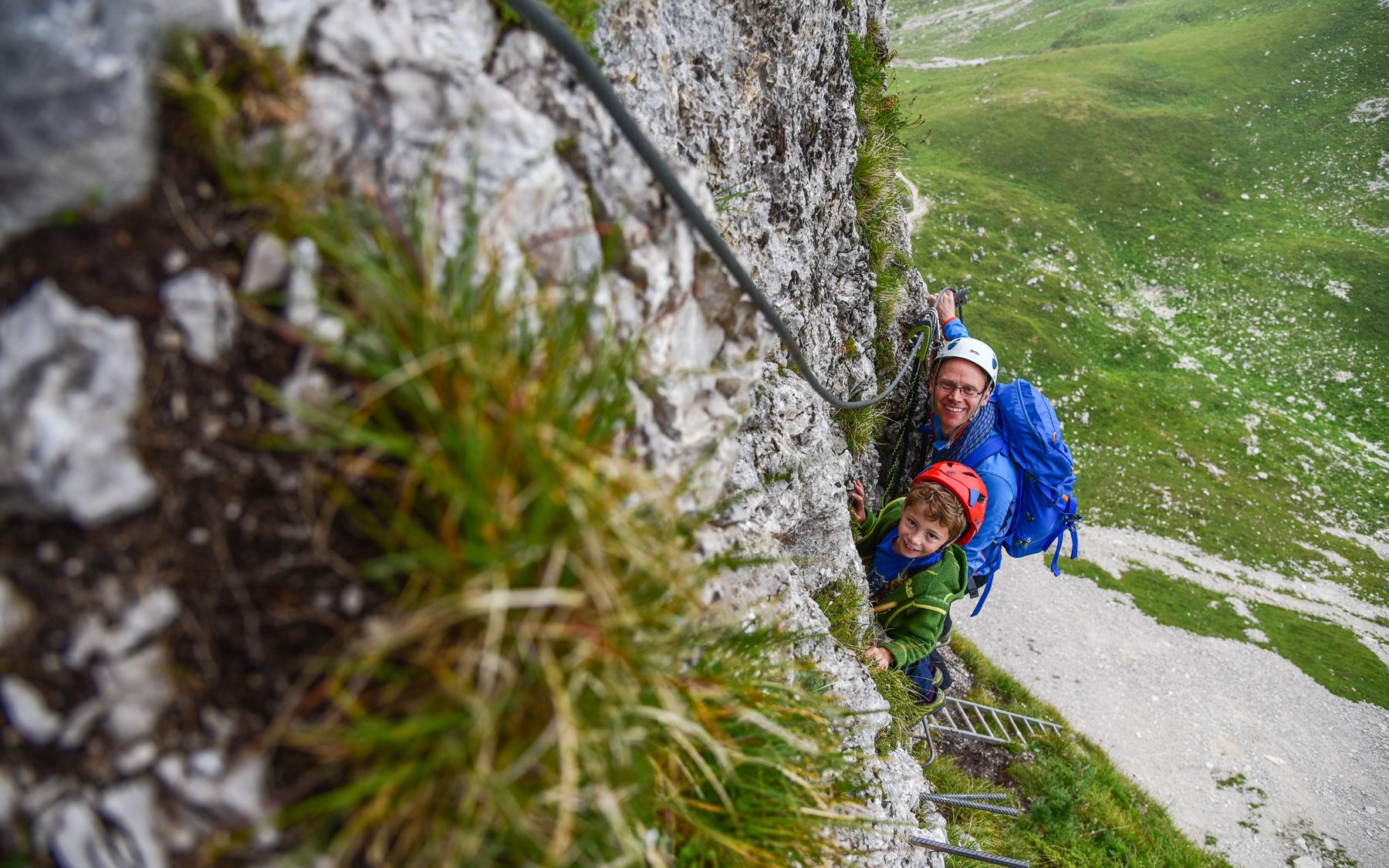 The entrance of the via ferrata.