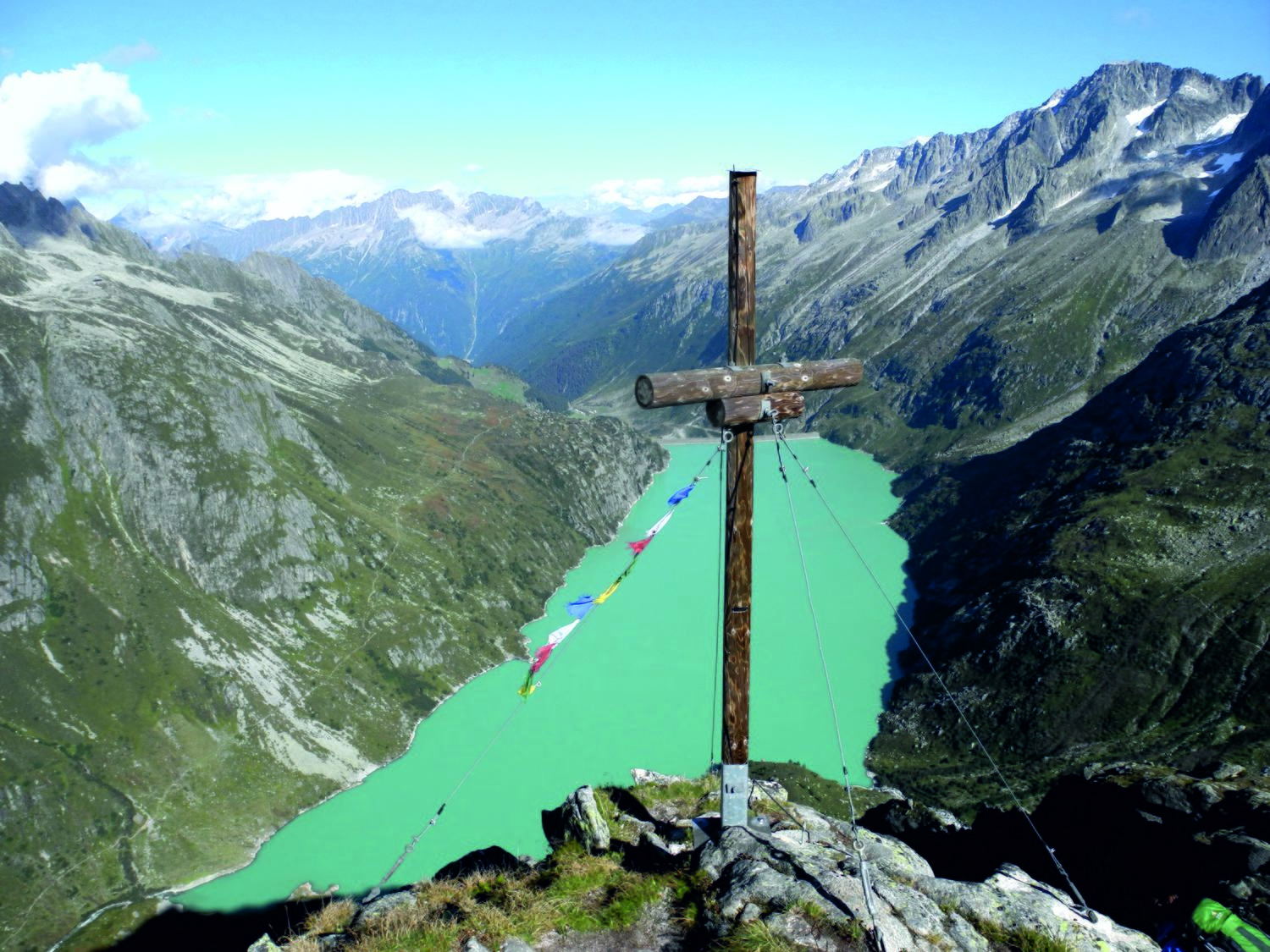 Summit cross at the end of the via ferrata.