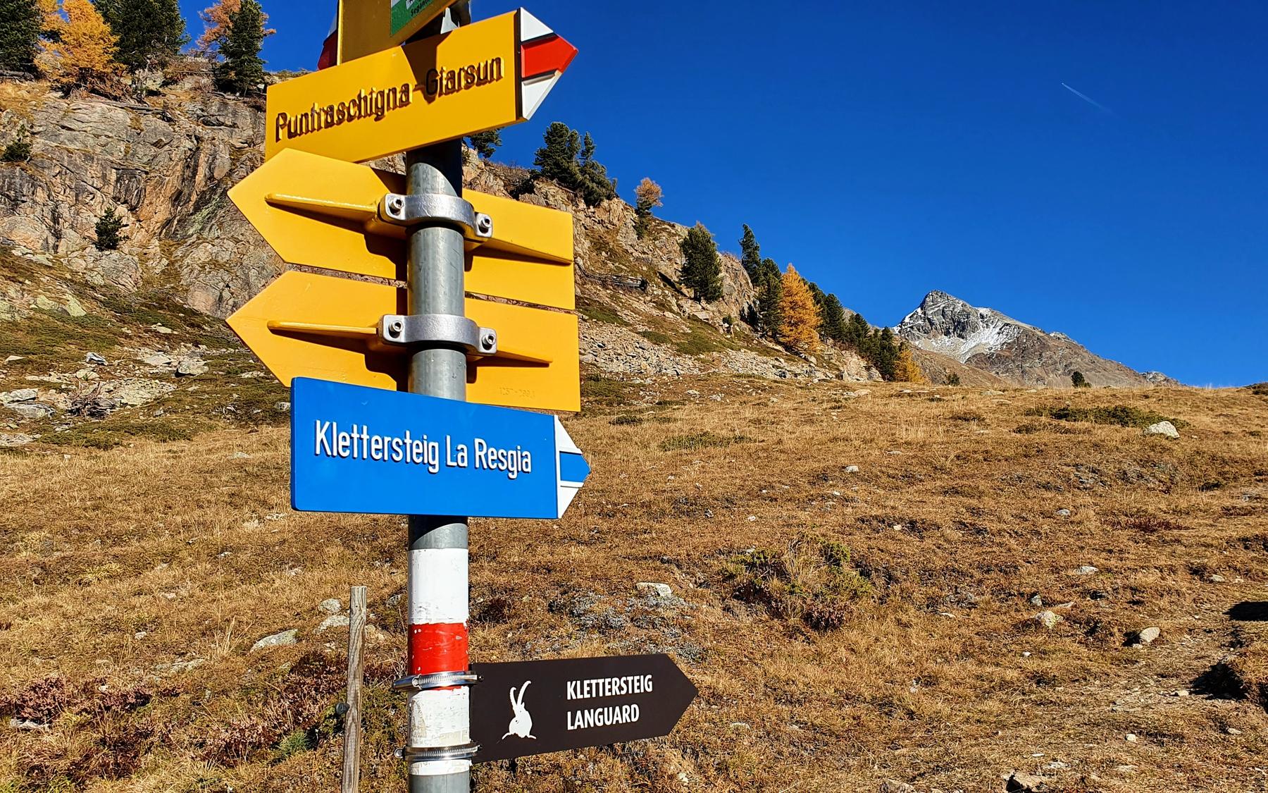 Im Zustieg zum Klettersteig Languard
