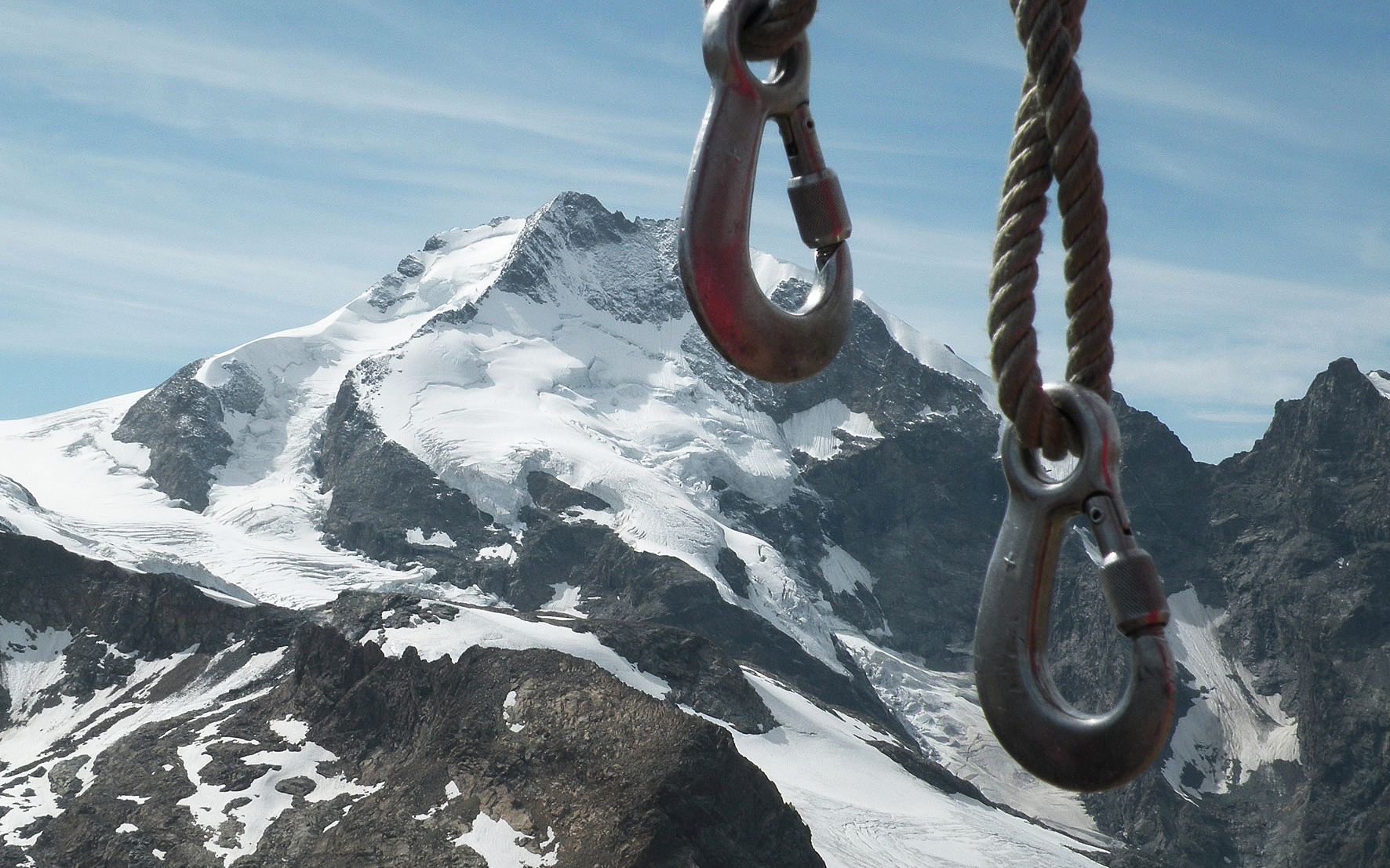 Piz Bernina, with something in the way.