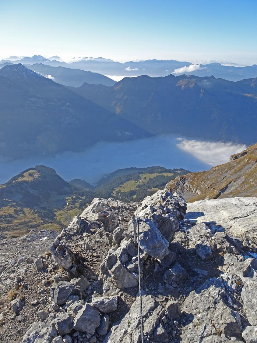 Looking back shortly before the summit.