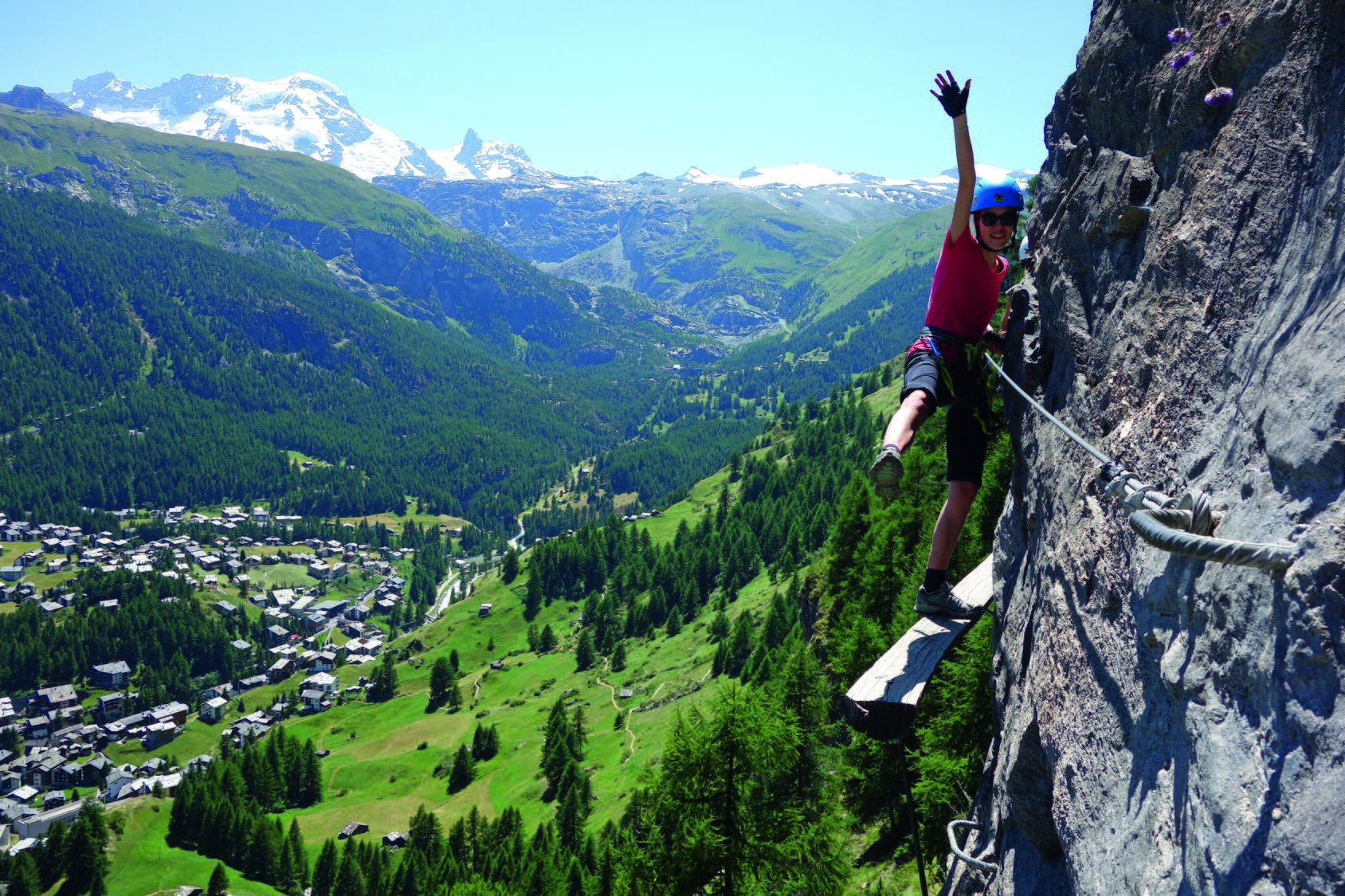 Im Klettersteig von Schweifinen.