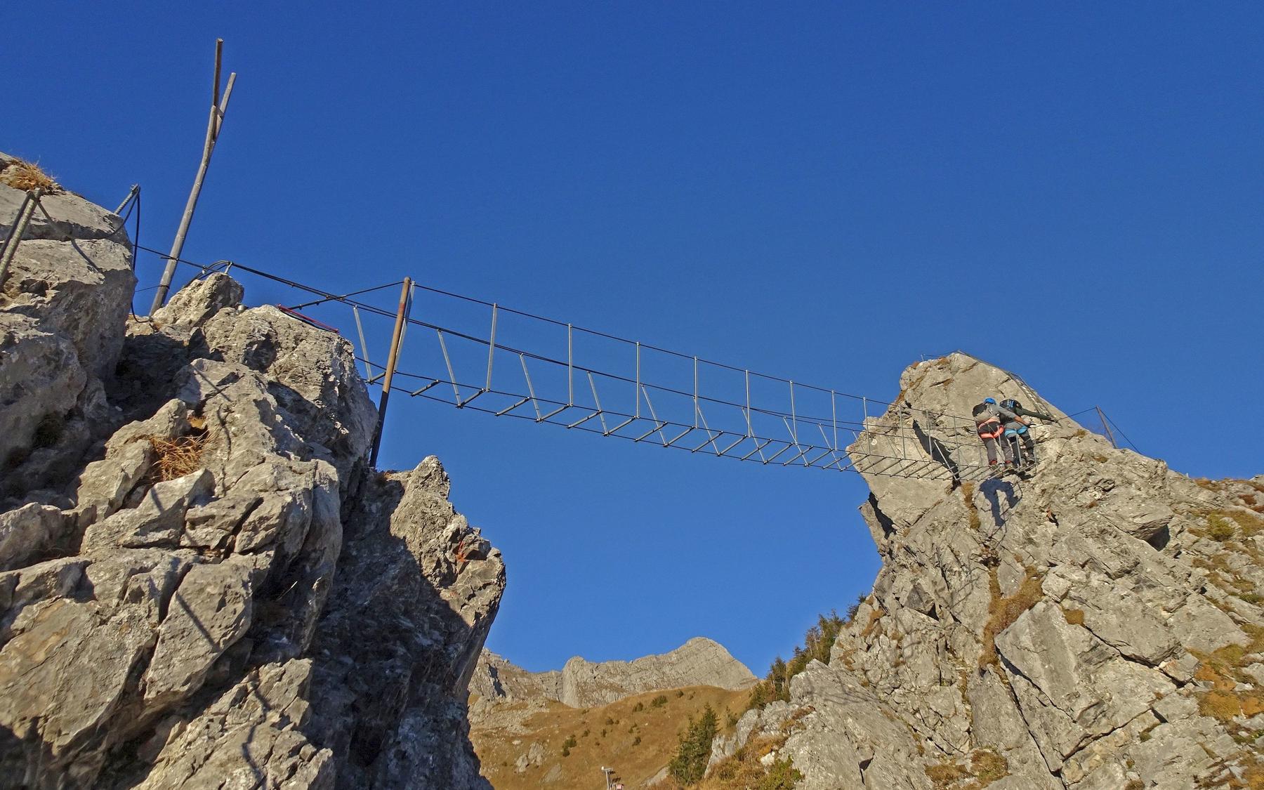 Suspension bridge.