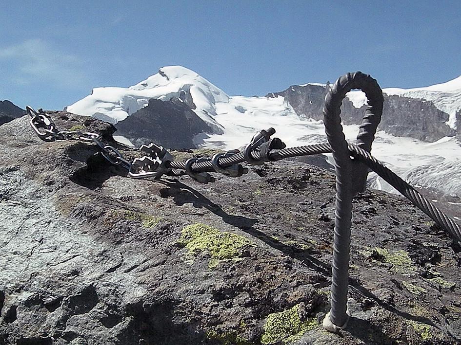 Allalinhorn from the Mittaghorn via ferrata.