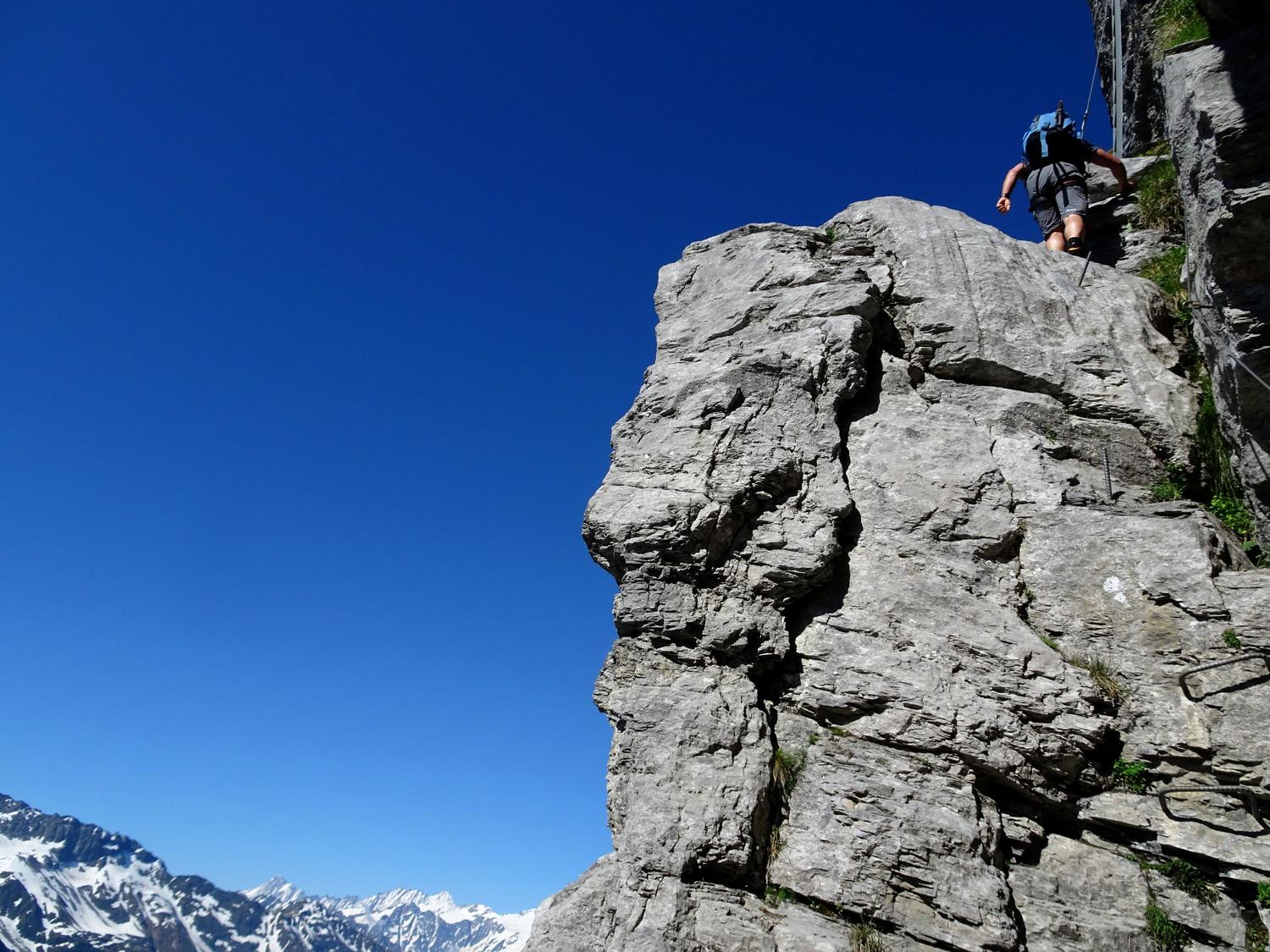 The last first meters on the Via Ferrata.