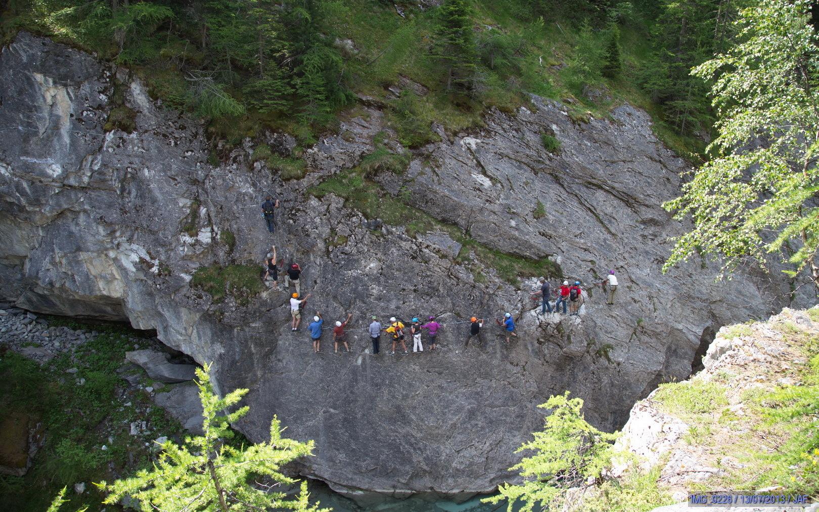 Gorges de Mauvoisin via ferrata, section one: Saxifrage.