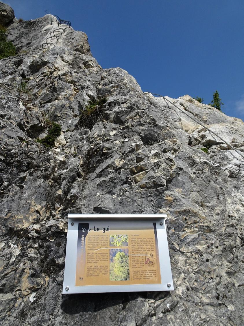 One of the information boards along the via ferrata
