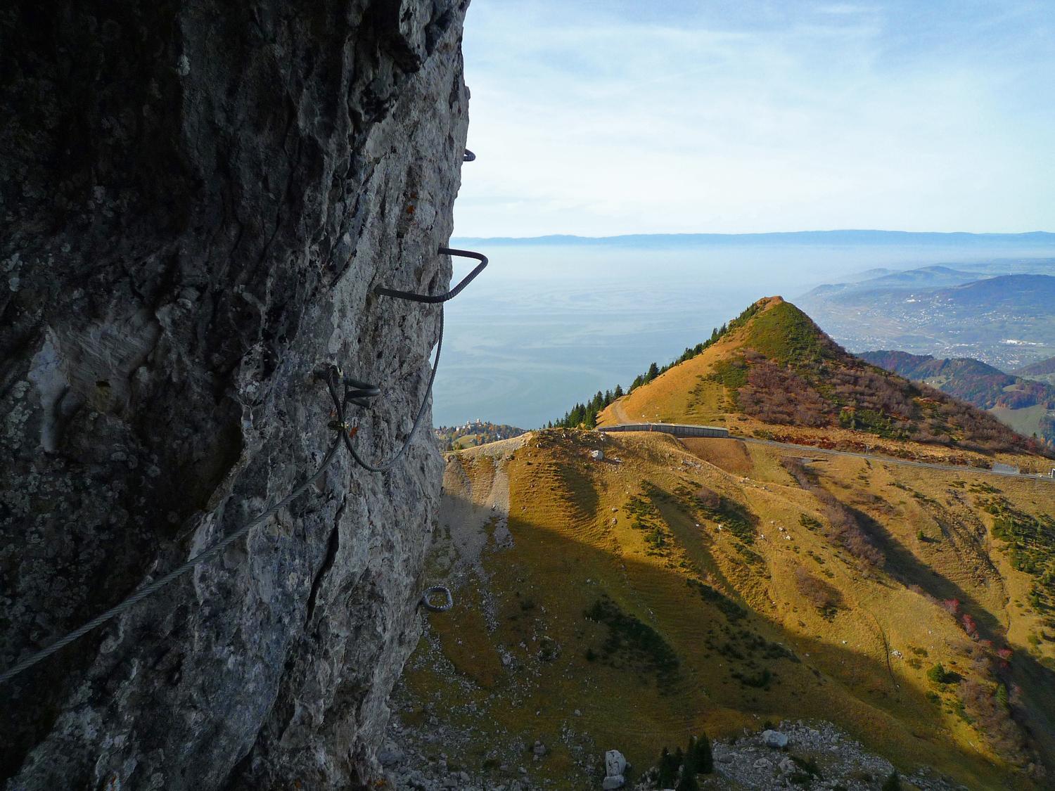 View onto Gouffre de Nitonand and Lake Geneva behind